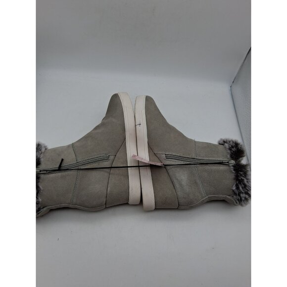 SERRA Ladies Sneaker Booties Suede Leather Faux Fur Lining Leight Gray 9 NWT - Picture 8 of 11